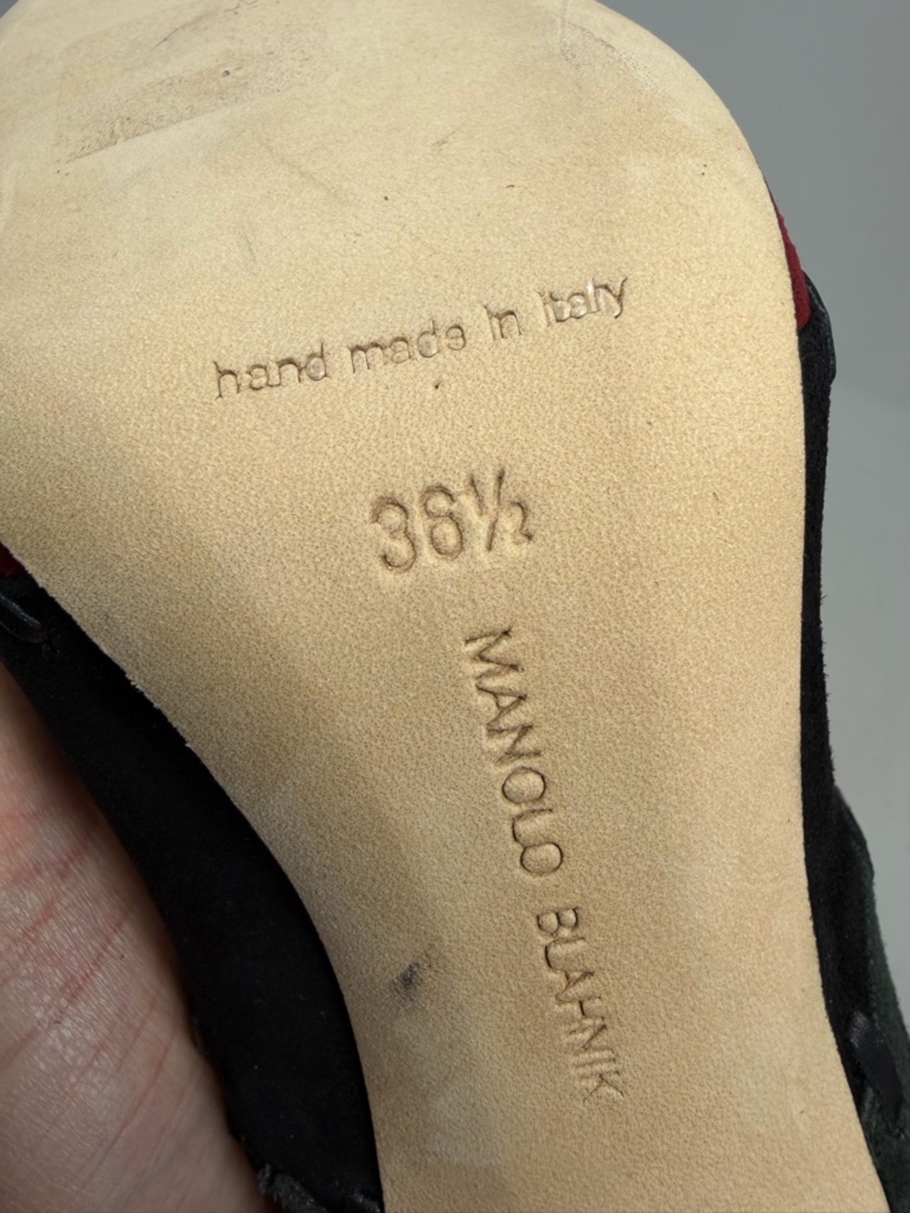 Manolo Blahnik Couturahi Patchwork Suede Zip Booties Womens Size EU 36.5 - Picture 10 of 10